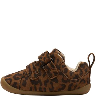 CLARKS KIDS STRAP SHOE - LEOPARD ANIMAL PRINT